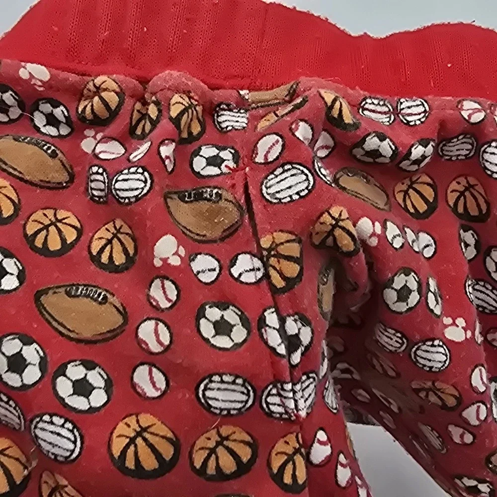 VTG Build A Bear Play‎ Ball Red Blue Athletic Shorts Teddy Clothes Outfit